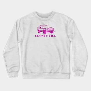 1980-1986 Bronco Girl Dark Pink Print Crewneck Sweatshirt